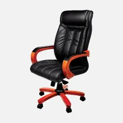 صندلی مدیریت جرمی با دسته چوبی